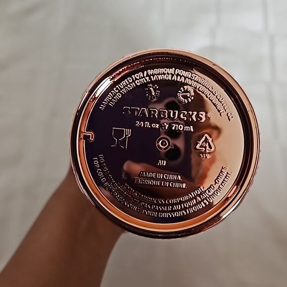 Starbucks Rose Gold Studded Cold Cup Tumbler 2021 24oz 710ml - Picture 11 of 16